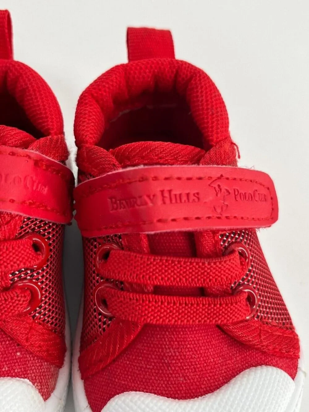 Beverly Hills Polo Association Toddler Shoes Red Elastic Size 2